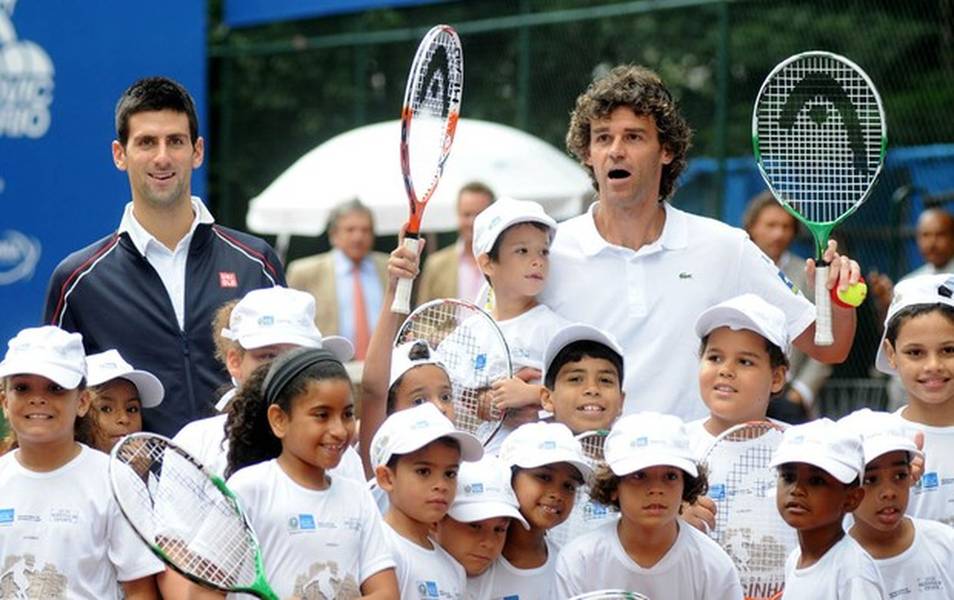 Djokovic esteve no Rio de Janeiro em 2012, a convite do governo do estado, para uma série de atividades
