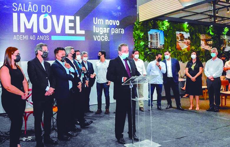 /Presidente da Ademi, Marcelo Saldanha, destacou a importância do evento para movimentar o setor imobiliário e aquecer a economia